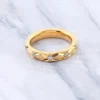 Round Lab-Grown Diamond Ring in Gold shown in the product photograph.
