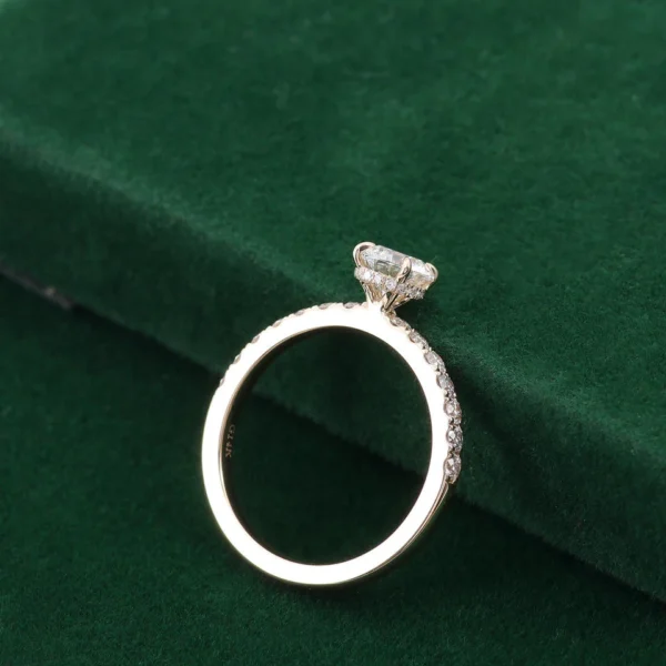 Additional product photograph showing the ring design, setting and band.