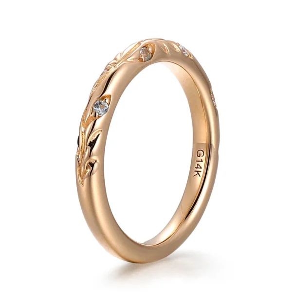 Additional product photograph showing the ring design, setting and band.