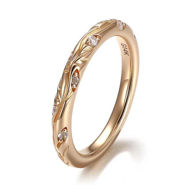 Additional product photograph showing the ring design, setting and band.