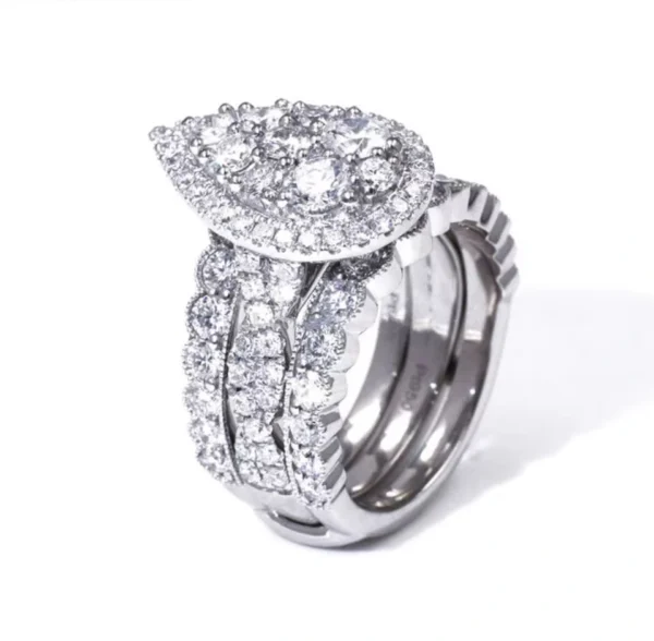 Additional product photograph showing the ring design, setting and band.