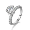 Additional product photograph showing the ring design, setting and band.