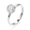 Additional product photograph showing the ring design, setting and band.