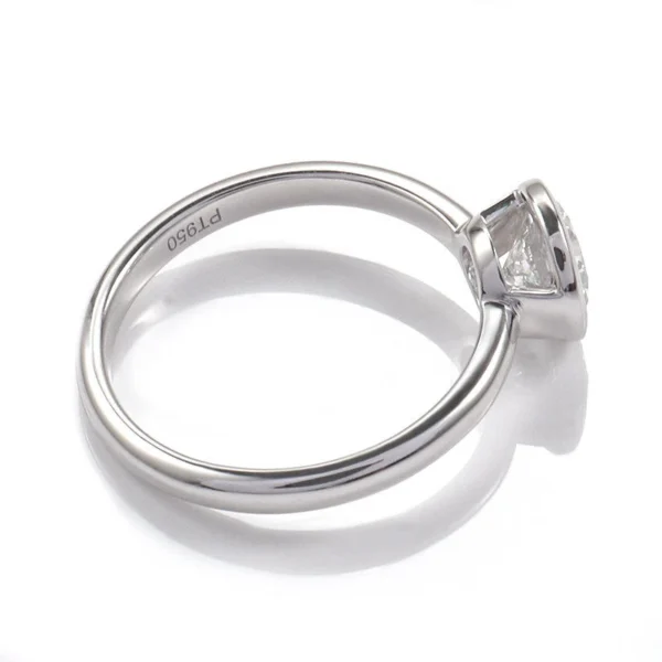 Additional product photograph showing the ring design, setting and band.