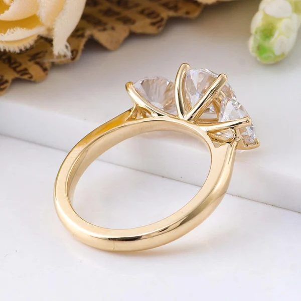Additional product photograph showing the ring design, setting and band.