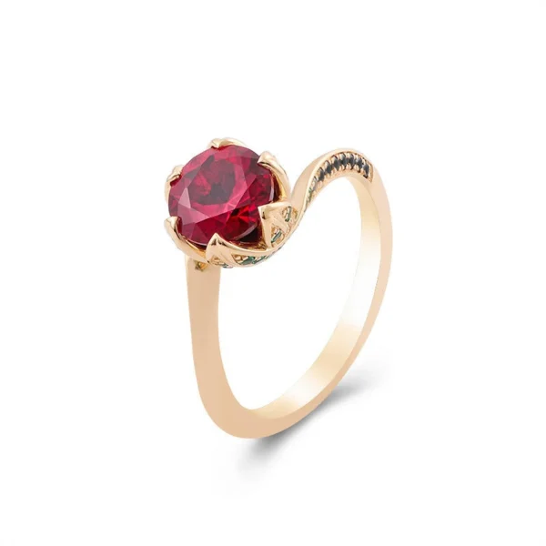 Additional product photograph showing the ring design, setting and band.