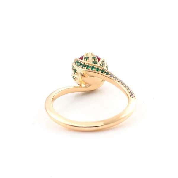 Additional product photograph showing the ring design, setting and band.