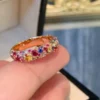 Additional product photograph showing the ring design, setting and band.