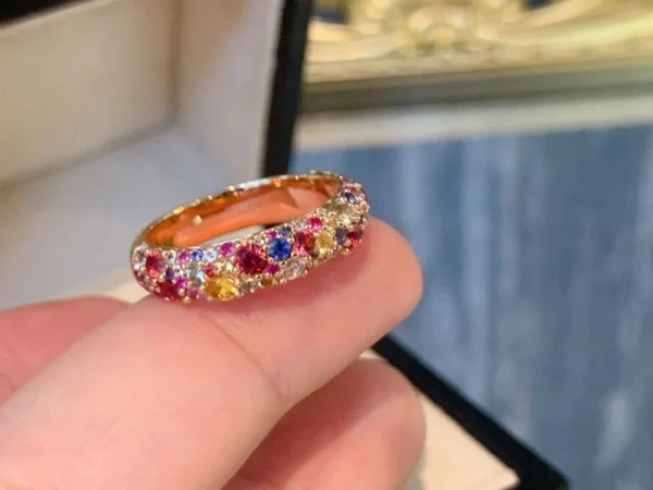 Additional product photograph showing the ring design, setting and band.