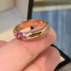 Additional product photograph showing the ring design, setting and band.
