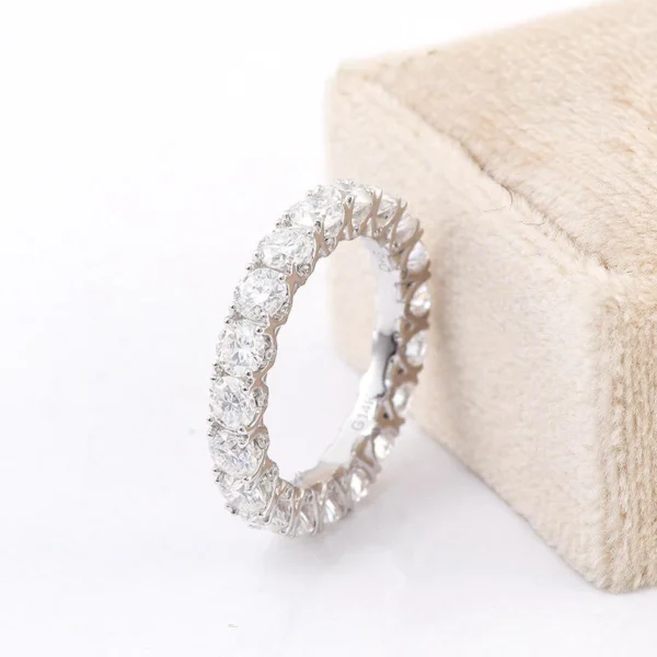 Additional product photograph showing the ring design, setting and band.