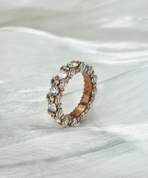 Additional product photograph showing the ring design, setting and band.