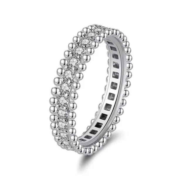 Additional product photograph showing the ring design, setting and band.