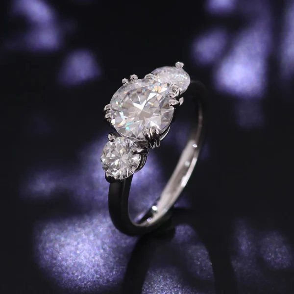 Additional product photograph showing the ring design, setting and band.
