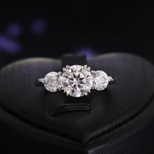 Three-Stone Ring - Product View Product photograph showing the three-stone ring.