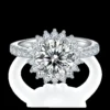 Additional product photograph showing the ring design, setting and band.