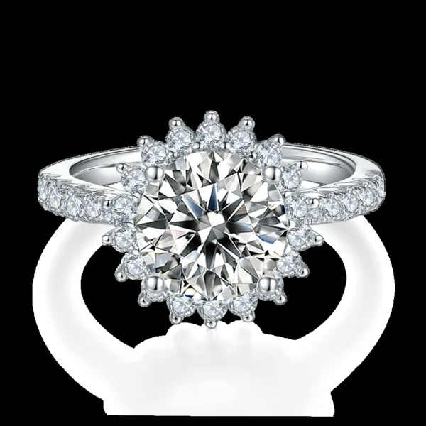 Additional product photograph showing the ring design, setting and band.