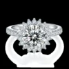 Additional product photograph showing the ring design, setting and band.