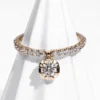 Additional product photograph showing the ring design, setting and band.