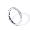 Round Moissanite Half Eternity Ring in Gold shown in the product photograph.