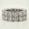 Round Moissanite Iced-Out Ring in 925 Sterling Silver shown in the product photograph.