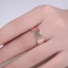 Additional product photograph showing the ring design, setting and band.