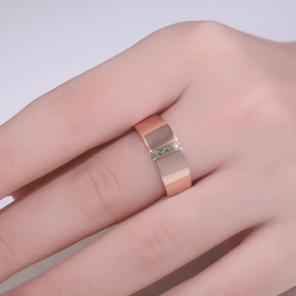 Additional product photograph showing the ring design, setting and band.