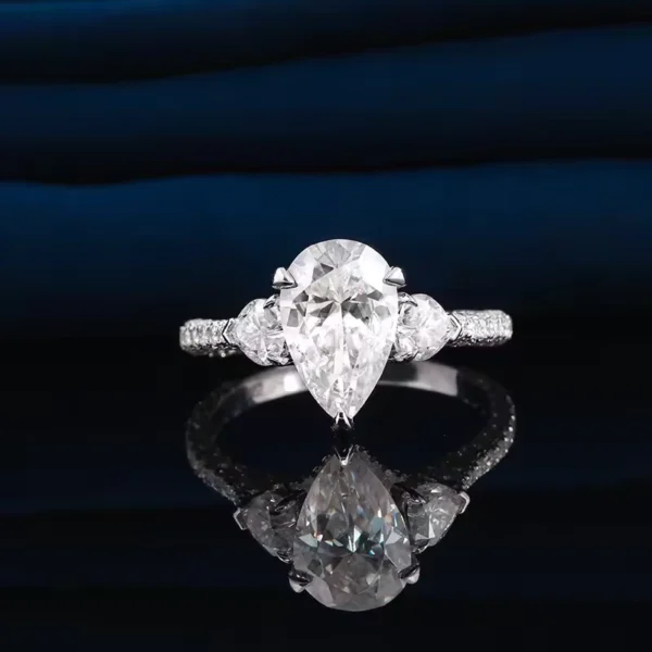 Additional product photograph showing the ring design, setting and band.