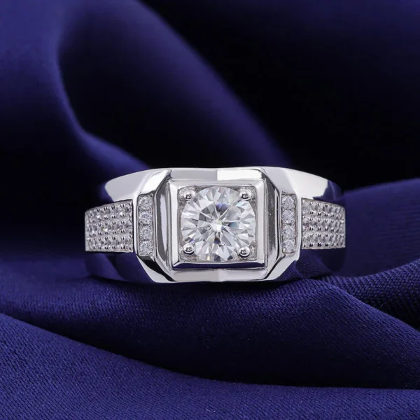Additional product photograph showing the ring design, setting and band.