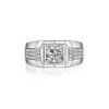 Round Moissanite Ring in 925 Sterling Silver shown in the product photograph.