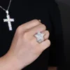 Additional product photograph showing the ring design, setting and band.