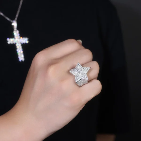 Additional product photograph showing the ring design, setting and band.