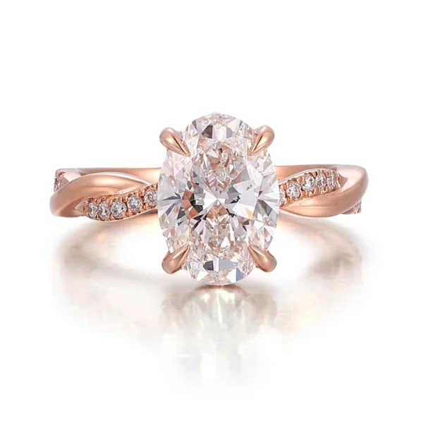 Additional product photograph showing the ring design, setting and band.