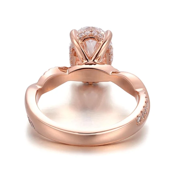 Additional product photograph showing the ring design, setting and band.