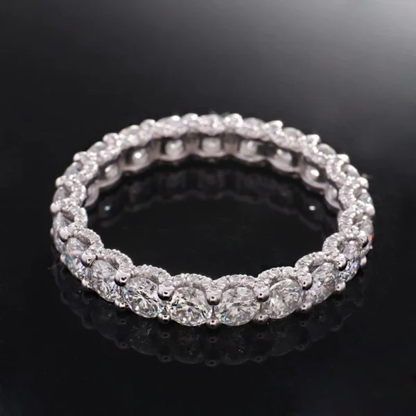 Additional product photograph showing the ring design, setting and band.