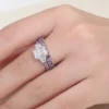 Additional product photograph showing the ring design, setting and band.