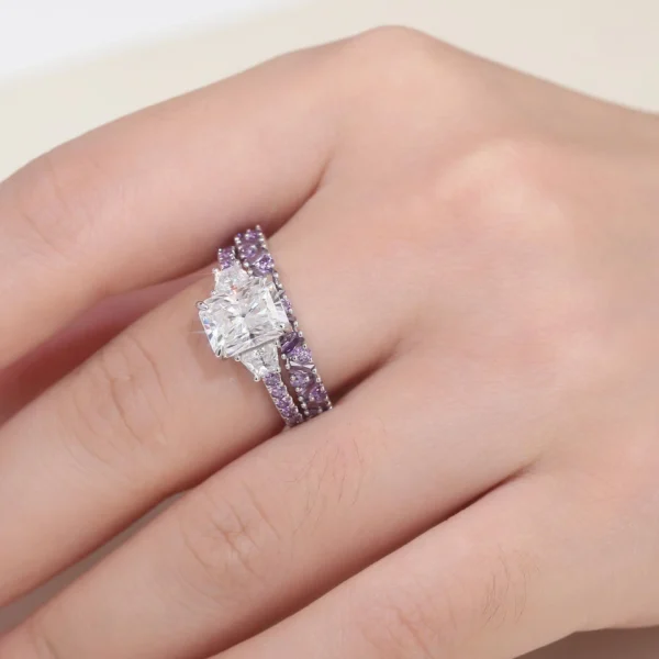 Additional product photograph showing the ring design, setting and band.