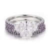 Product photograph showing the radiant ring and companion band.