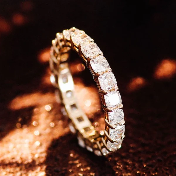 Additional product photograph showing the ring design, setting and band.