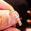 Additional product photograph showing the ring design, setting and band.