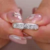 Additional product photograph showing the ring design, setting and band.