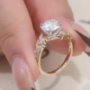 Additional product photograph showing the ring design, setting and band.