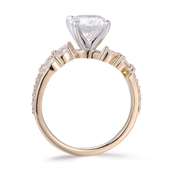 Additional product photograph showing the ring design, setting and band.