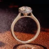 Additional product photograph showing the ring design, setting and band.