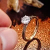 Additional product photograph showing the ring design, setting and band.